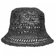 Y's Black Woven Bucket Hat 193961